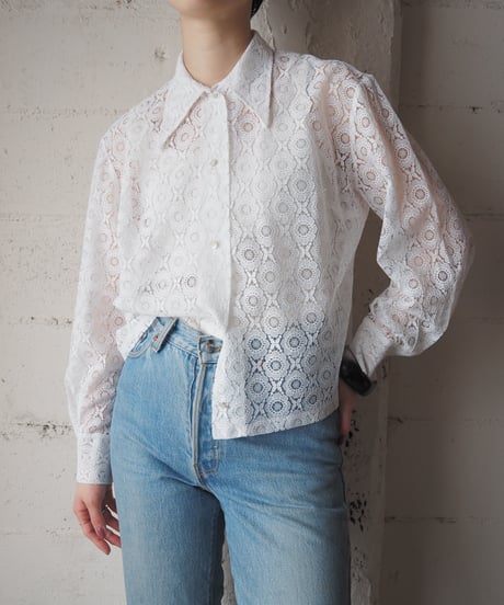 1970's L/S Lace Shirt WH