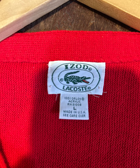 IZOD LACOSTE Made in USA Acrylic Knit Cardigan RE