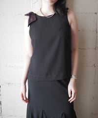 J.CREW Sequin Ribbon Sleeveless Tops BK PUR