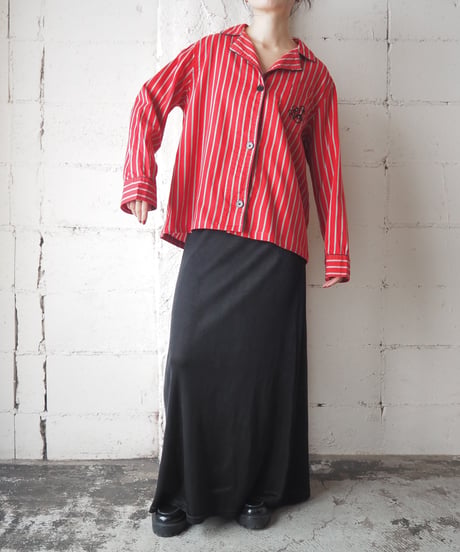 LAUREN RALPH LAUREN Emblem Embroidery Stripe Open Collar Shirt RE