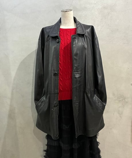 PIERRE BALMAIN Lamb Leather Jacket BK