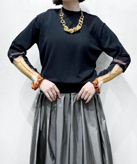 TOGA PULLA Design Sleeve Knit BKYE