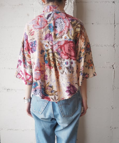 bonjour Crazy Pattern Cropped Shirt PI