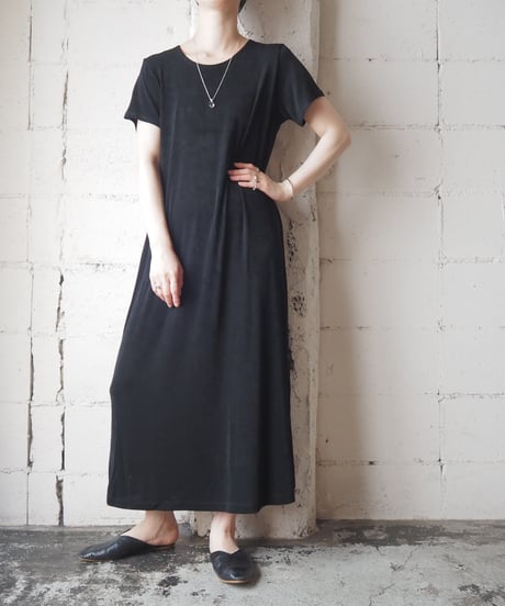 S/S Easy Long Dress BK
