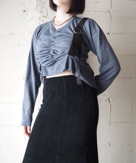 Remake Italian Military Belted Gather Top GR