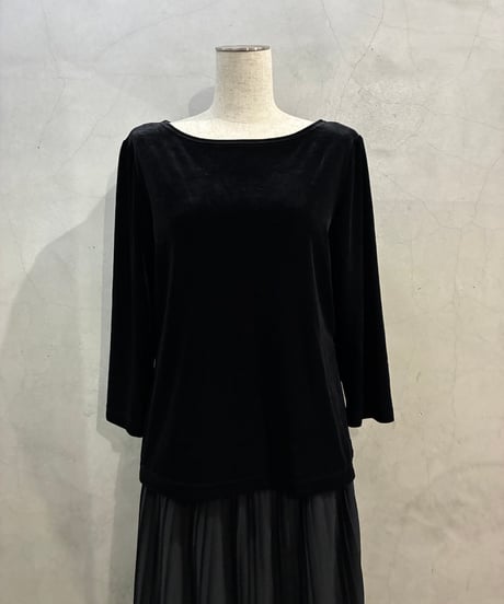 Boat Neck Velour Cutsewn BK