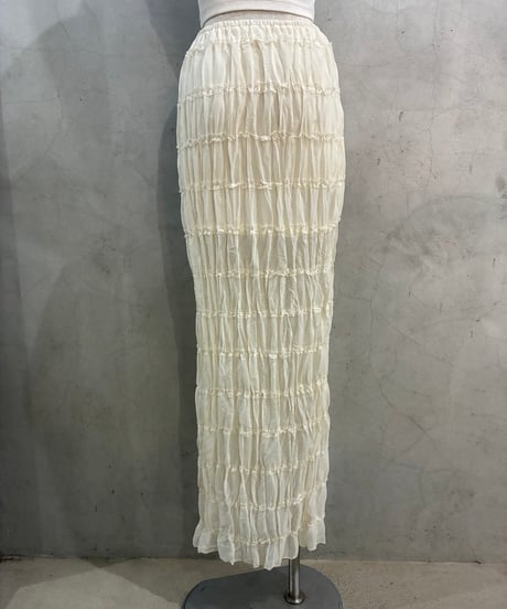 Shirring Sheer Easy Long Skirt IV