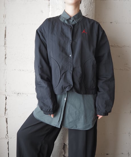 NIKE JORDAN Collarless Snap Jacket BK