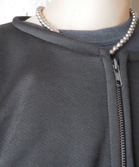REMAKE Collarless Zip Up Blouson BK