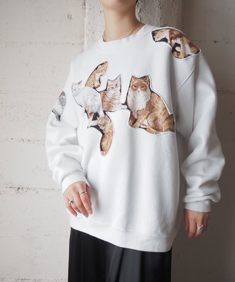 Many Cats Patchwork Sweat WH