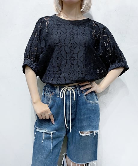 Desigual  Flower Lace Tops BK