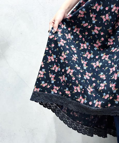 JULIUS LANG Tyrolean Flower Wrap Skirt BK RE