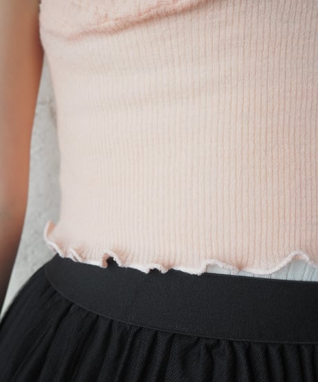 Waffle Knit Criss-Cross Tank Top PI