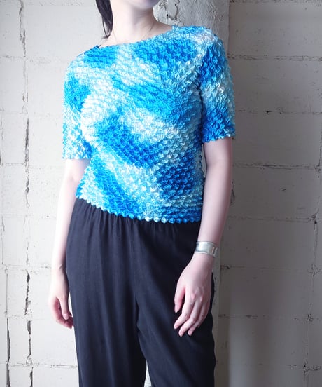Short Sleeve Popcorn Top LBL BL