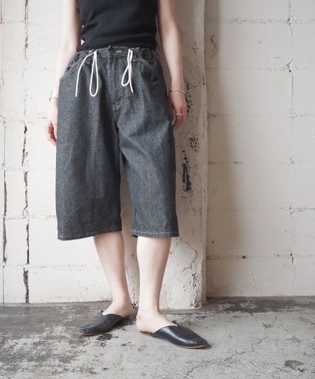 Remake Dickies Drawstring Denim Shorts BK