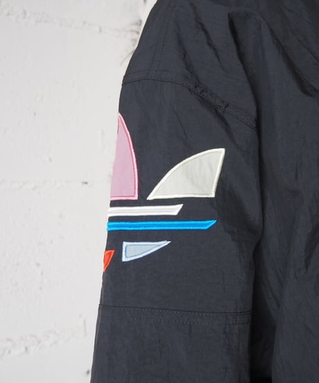 adidas Colorful Embroidery Nylon Short Jacket BK