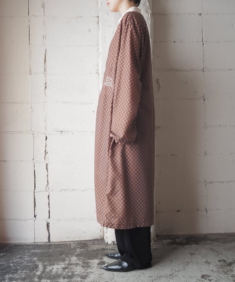 1970's Small Pattern Collarless Coat BR