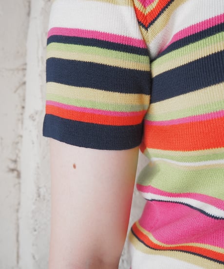Liz Claiborne Multi Color Stripe Knit PI YGN YE