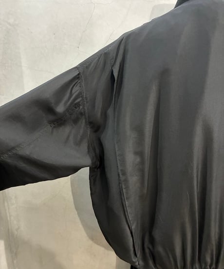 STOCK OPTIONS Silk Zip Up Jacket BK
