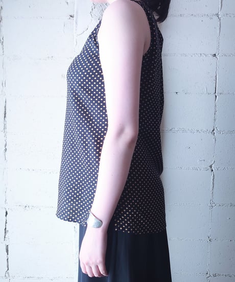 Polka Dot Sleeveless Top BK BE