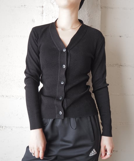 1970's V Neck Cardigan BK