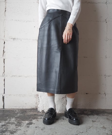 Miss Chloé Leather Tight Skirt BK
