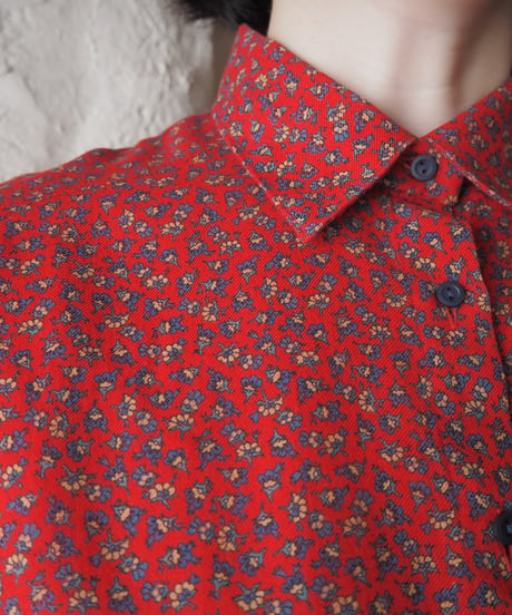 1970-80's Woven in Scotland Disty Floral Shirt RE