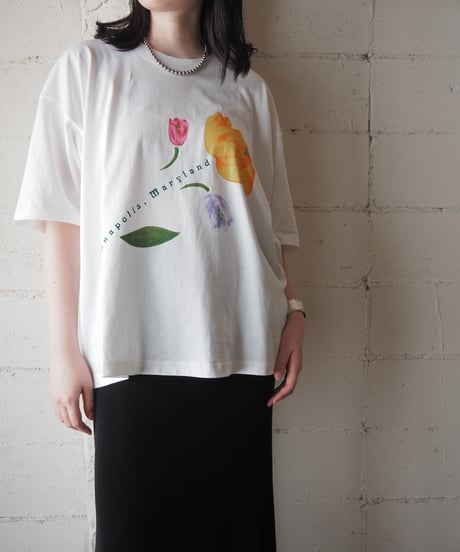 1990's University of Maryland Flower Tee WH