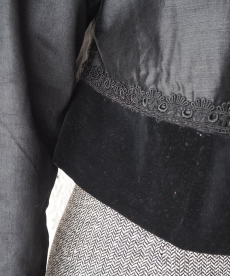 1900-1910's Antique Collarless Jacket BK
