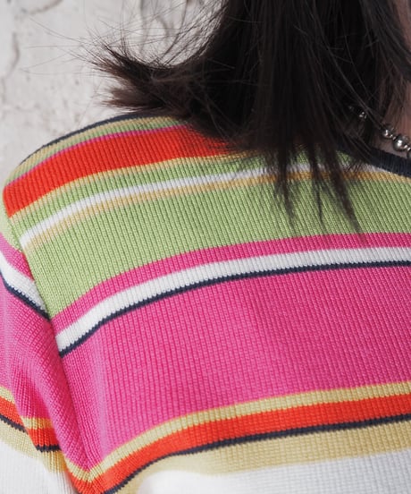 Liz Claiborne Multi Color Stripe Knit PI YGN YE