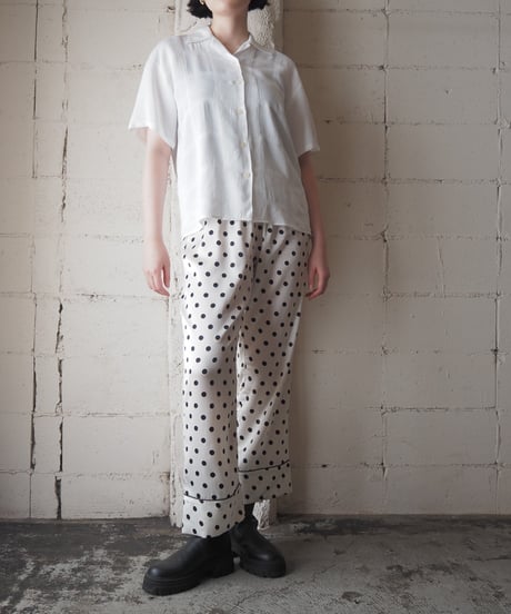 Plaid Stitch Short Sleeve Rayon Shirt WH