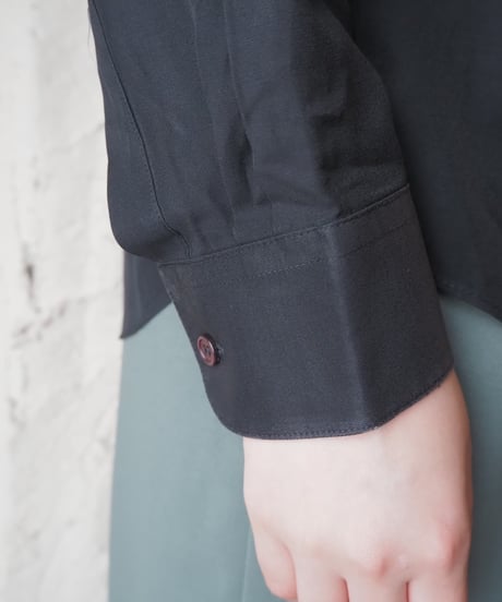 pavo by Lastrada Band Collar Rayon Shirt BK