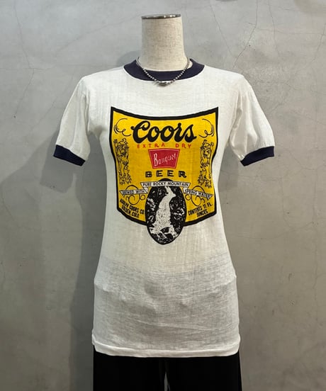 Coors Dead Stock 1970's Ringer Tee WH NV YE