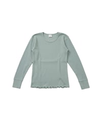 Remake Vintage Ruffled Hem Thermal LGN