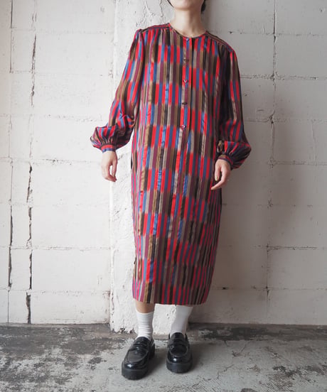 1980's HANAE MORI Stripe Dress RE