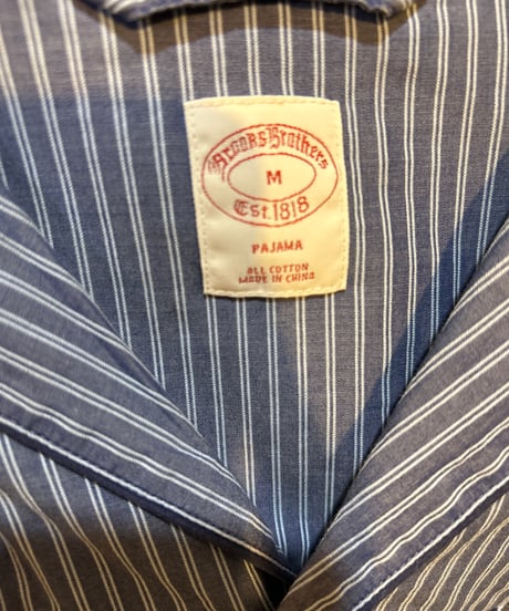 Brooks Brothers Stripe Pajama Shirt BL WH
