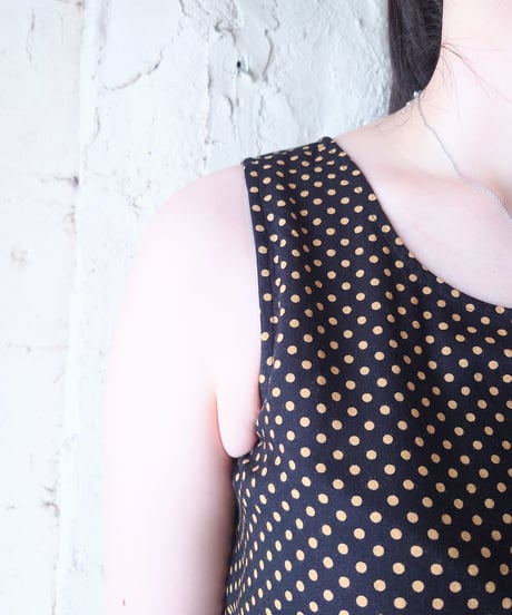Polka Dot Sleeveless Top BK BE