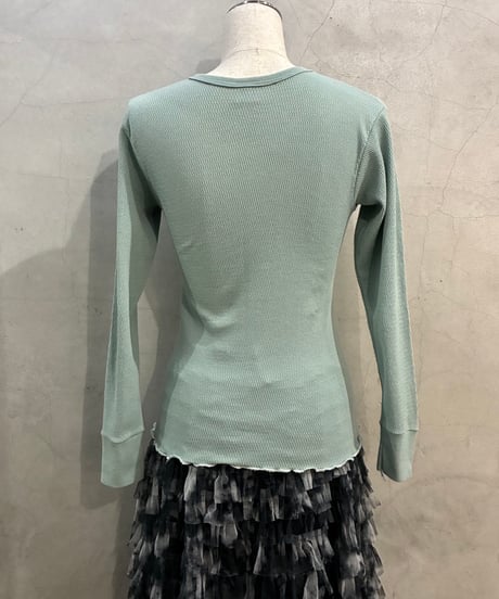 Remake Vintage Ruffled Hem Thermal LGN
