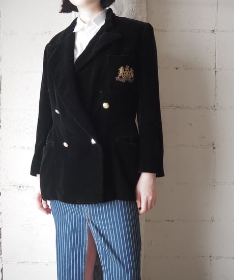 Ralph Lauren Double Breasted Velvet Jacket BK