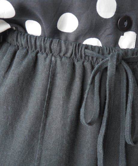 Linen Rayon Blend Wide Easy Pants BK