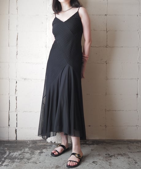 RALPH LAUREN Pin Tuck Camisole Dress BK