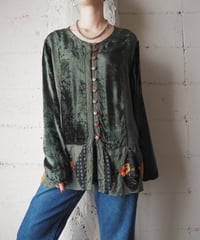 Velvet Patchwork Design Tops GN