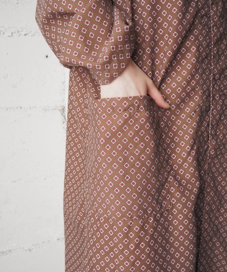 1970's Small Pattern Collarless Coat BR
