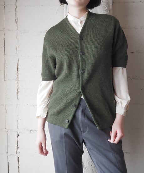 1960-70's Vintage Sears Short Sleeve Knit Cardigan KA