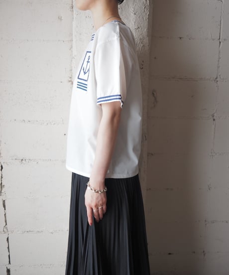 1980's French Navy Sailor Shirt WH NV