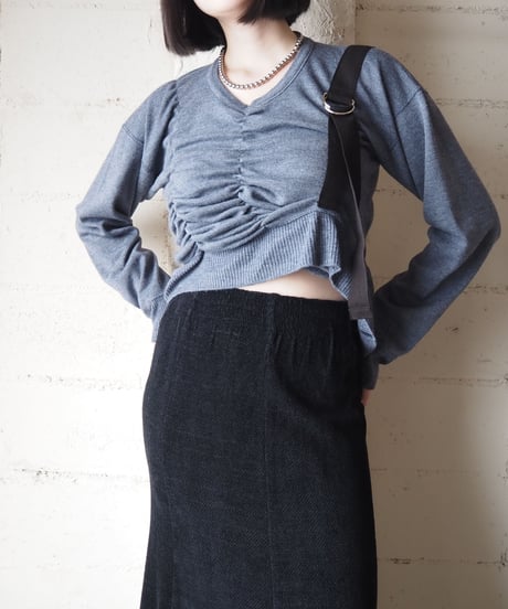 Remake Italian Military Belted Gather Top GR