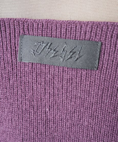 DIESEL Mesh Switching Knit Tops PURBK