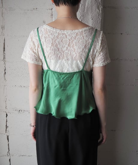 Made in Italy Satin Fringe Camisole GN
