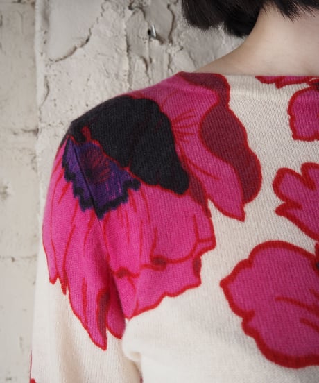 Floral Print Cashmere Sweater PI IV