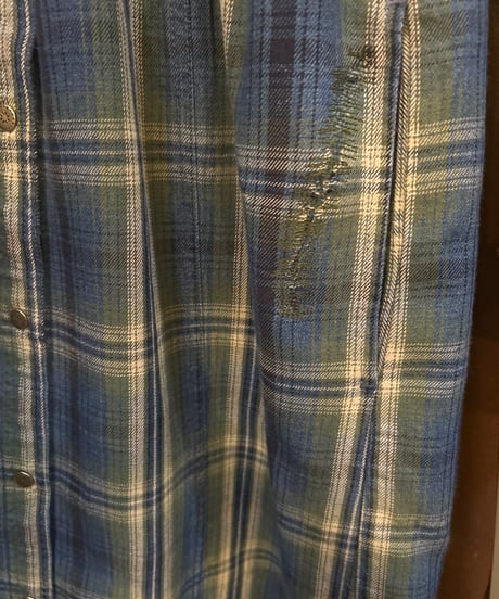Remake L.L.Bean Plaid Docking Dress BL GR